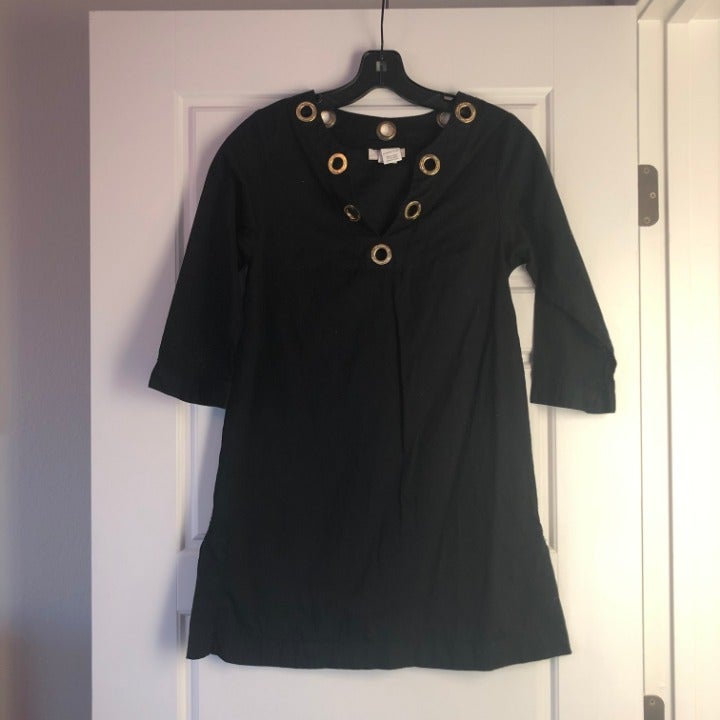 Michael Kors Black Sheer Swimsuit Cover