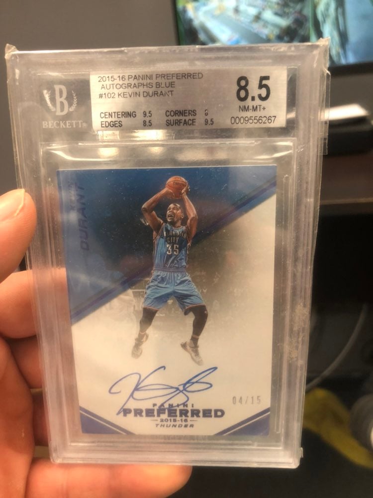 2015-2016 panini preferred autographs blue /15 BGS 8.5