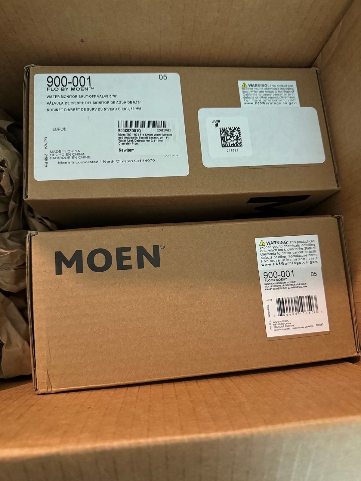 Moen Flo Smart water monitor & shutoff 900-001 / 2-pack