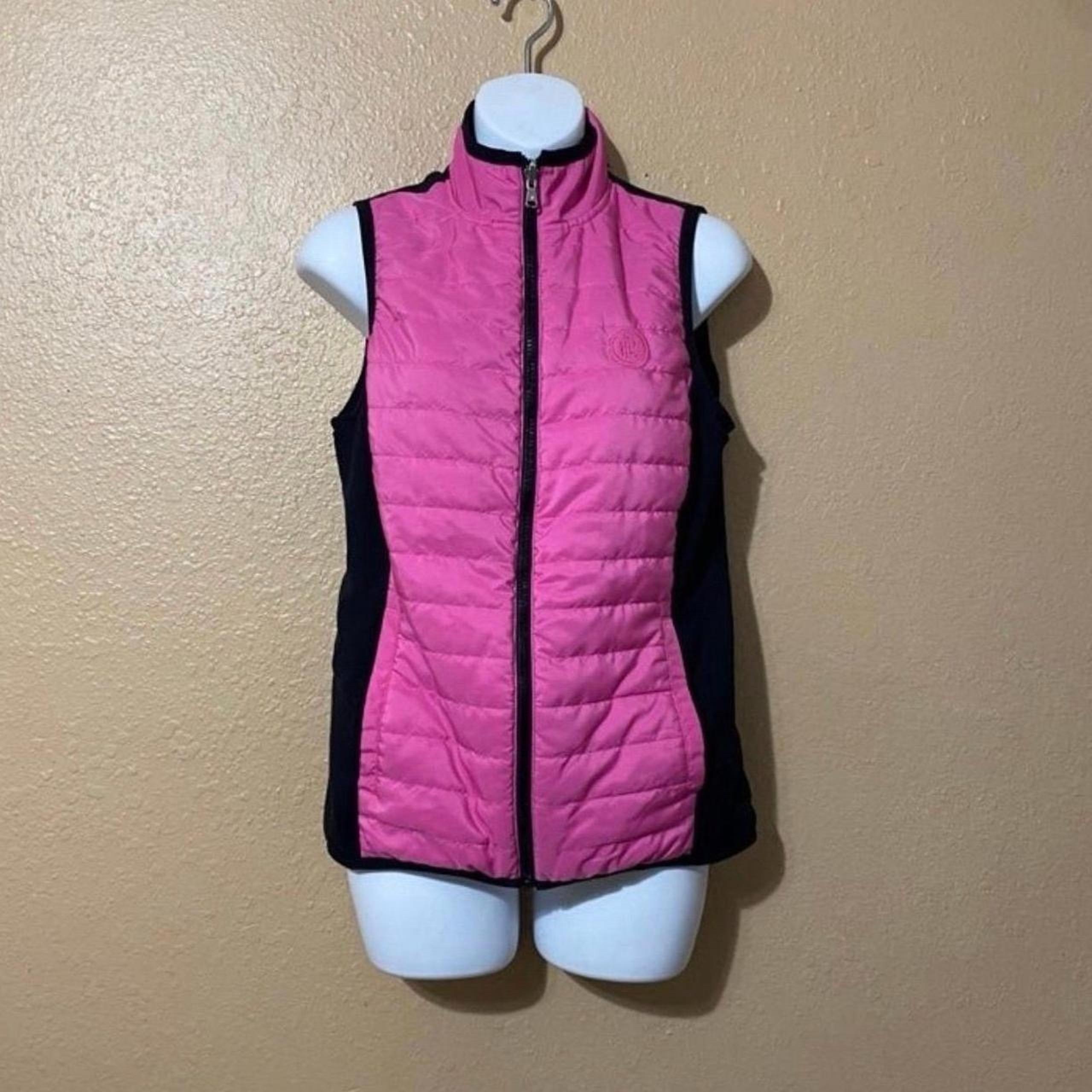 Ralph Lauren Reversible Pink/Black Quilted Vest Women’s Size Small Outdoors