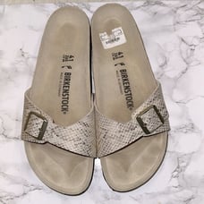 Birkenstock slides size 41/10-10.5 snakeskin print