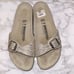 Birkenstock slides size 41/10-10.5 snakeskin print