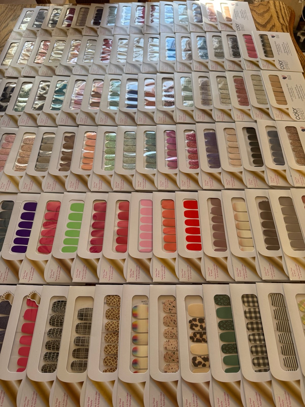 Lot of 100 sets of color street nail polish strips