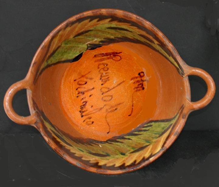 Mexican Pottery from Tlaquepaque Bowl with Handles