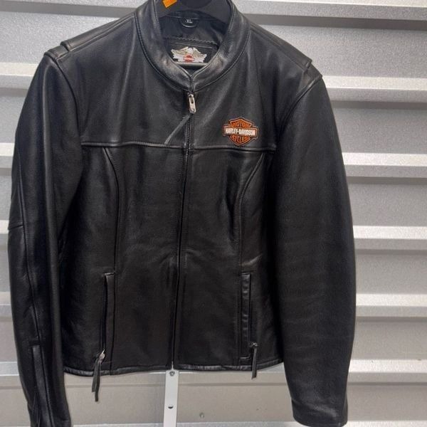 HARLEY DAVIDSON Leather Motorcycle Jacket Men's Size Large