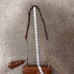VINCE CAMUTO Two-Tone Snakeskin Shoulder Bag-Gold Chain Leather Strap Tan & Sage