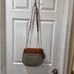 VINCE CAMUTO Two-Tone Snakeskin Shoulder Bag-Gold Chain Leather Strap Tan & Sage