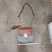 VINCE CAMUTO Two-Tone Snakeskin Shoulder Bag-Gold Chain Leather Strap Tan & Sage