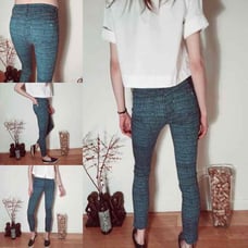 Rag & Bone Blue Tweed Print Leggings 25