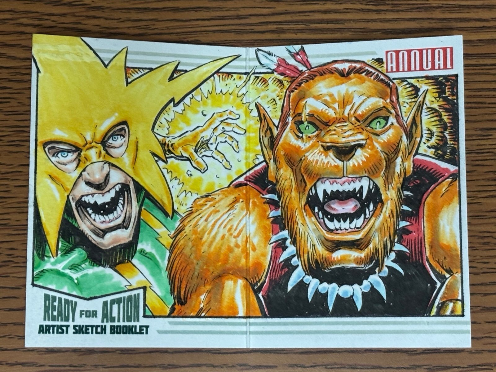 2022-23 Marvel Annual Ready for Action 1 of 1 artist sketch booklet