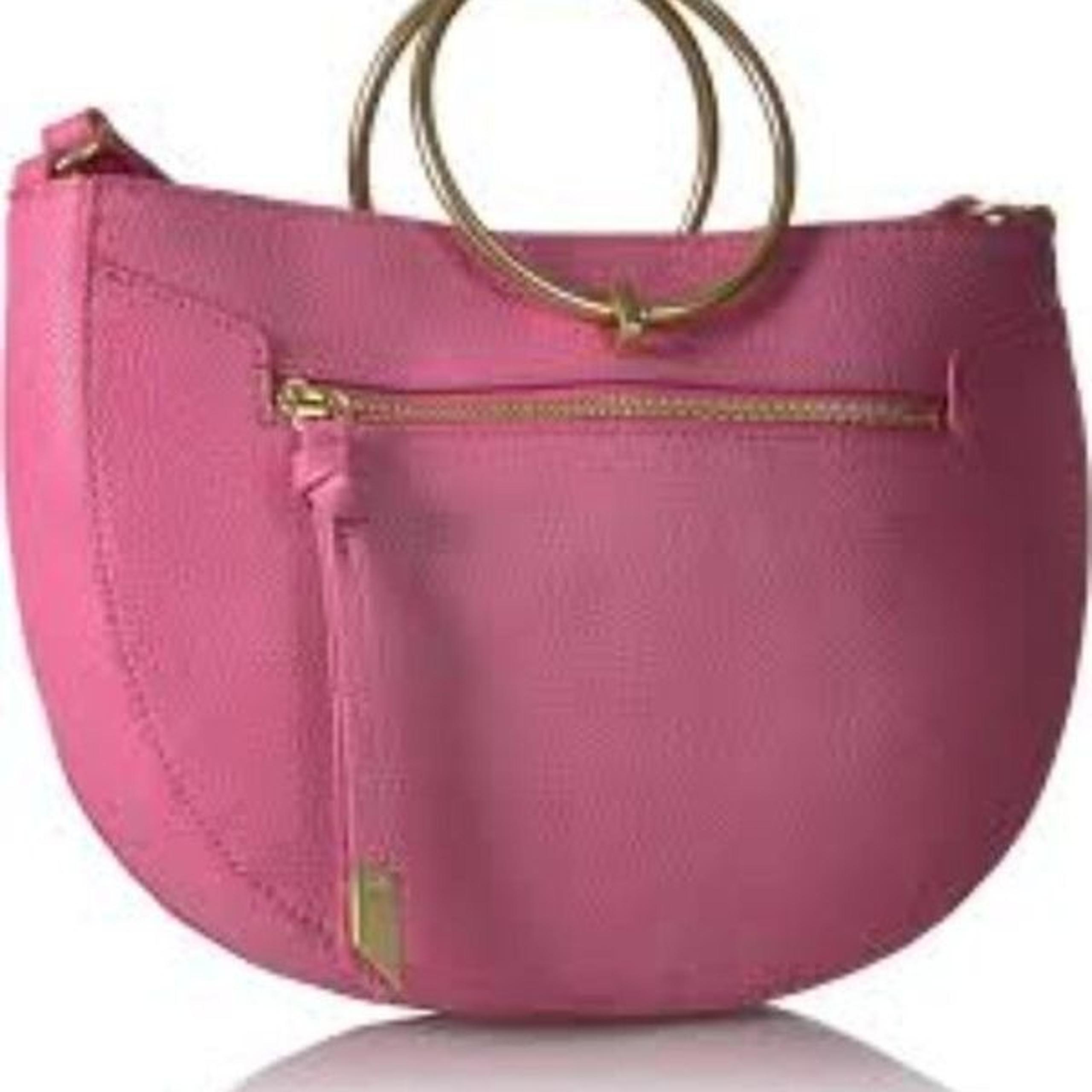 Foley + Corinna Limelight Crescent Crossbody Bag Pink Rosewood Leather
