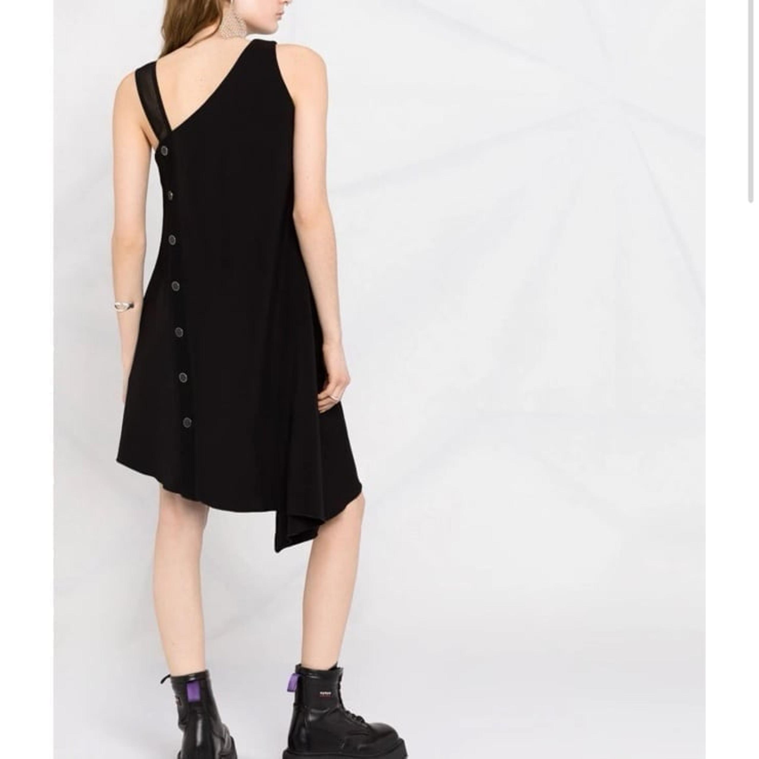 JUST CAVALLI Black Sheath Asymmetric Dress Size 38
