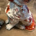 Antique Staffordshire red spaniel dog pair