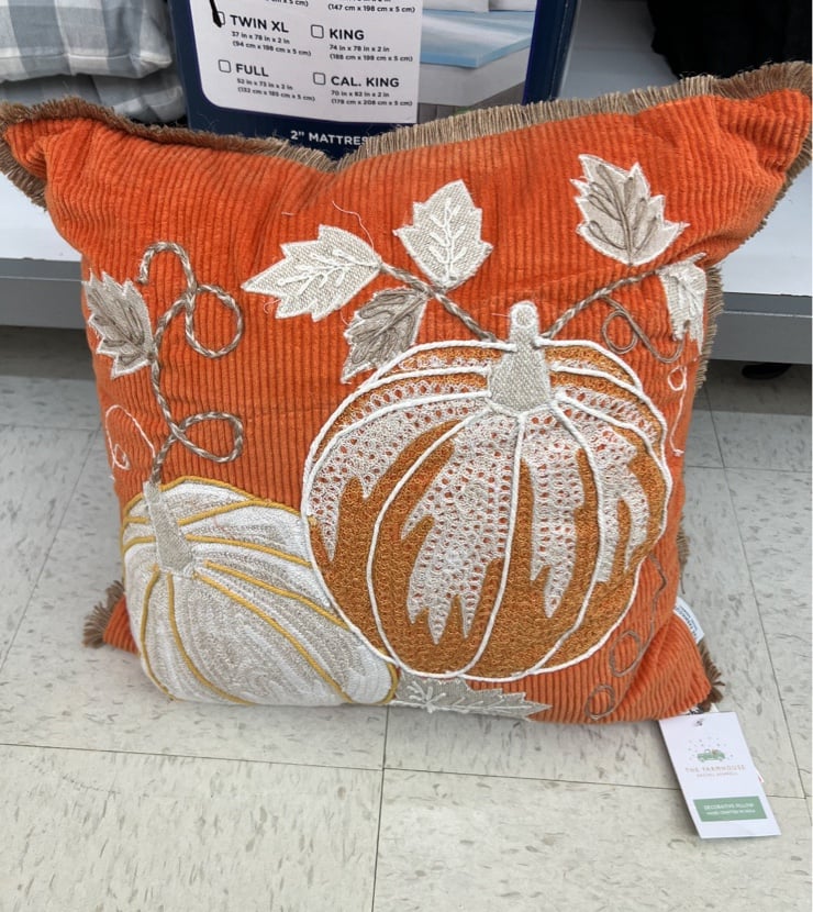 Autumn Pumpkin Throw Pillow