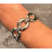 Brighton Interlok Woven LInk Link Bracelet Adjustable 7-8 Boho Braided Hammered