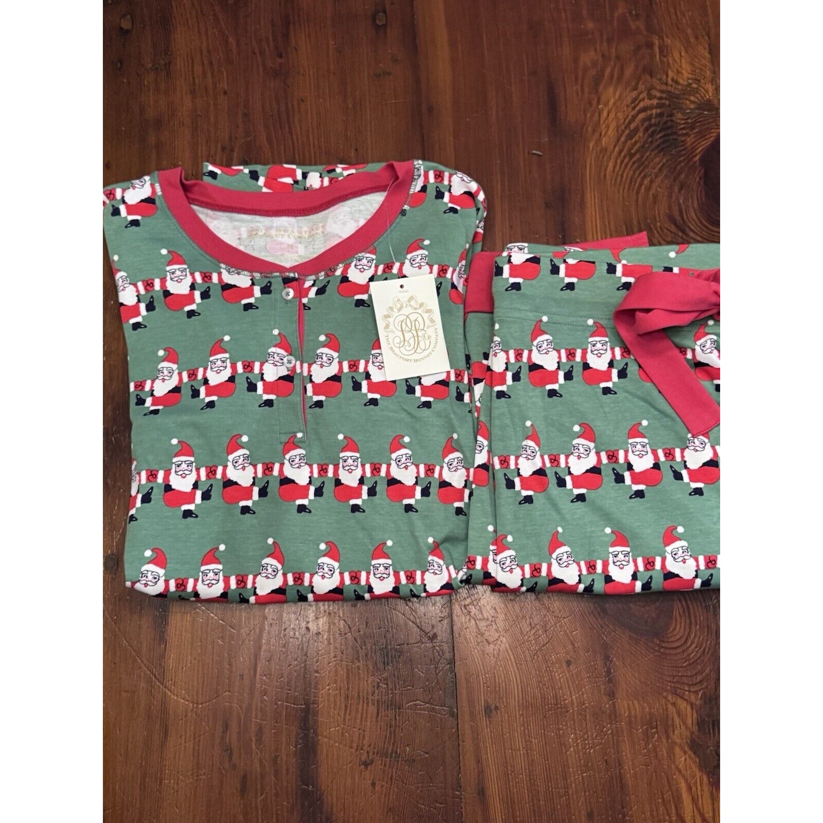 The Beaufort Bonnet Company Womens Wimberly Wine Down Holiday Pajama Set Medium