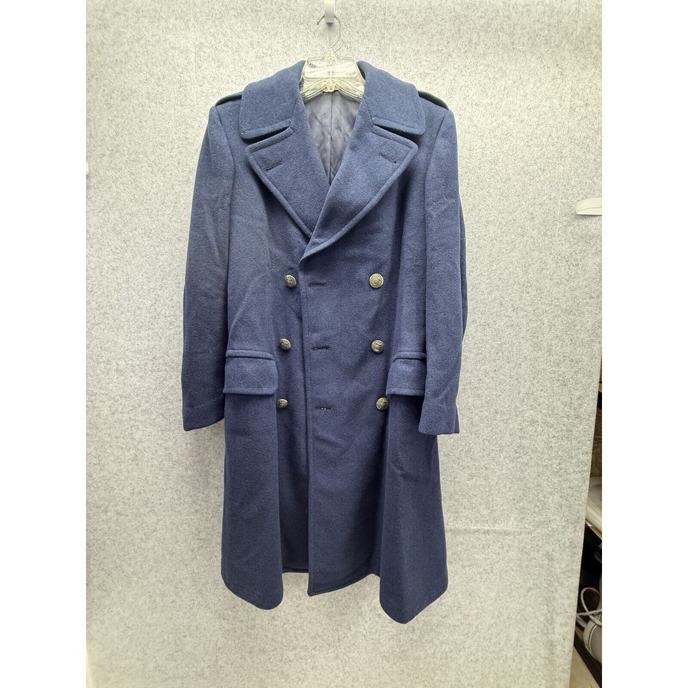 Vintage A.F. Pembroke Size 35L Navy Blue 1085 Wool Peacoat