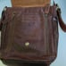 Mou Meraki Brown Genuine Leather Messenger Crossbody Bag 10 x10 x3