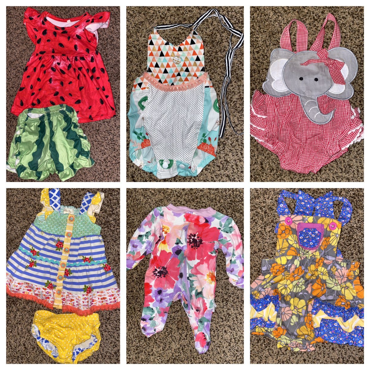 lot of baby girl boutique clothes!