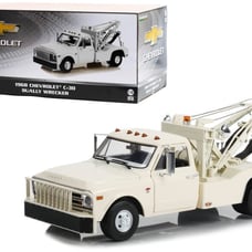 1968 Chevrolet C-30 Dually Wrecker Tow Truck White 1/18 Diecast Car Model
