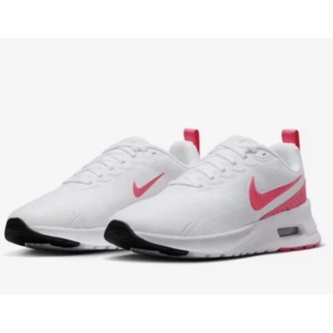 NEW Wmn's Size 9.5 NIKE Air Max Nuaxis 'WHITE /ASTER PINK. (HF1233-100) Running