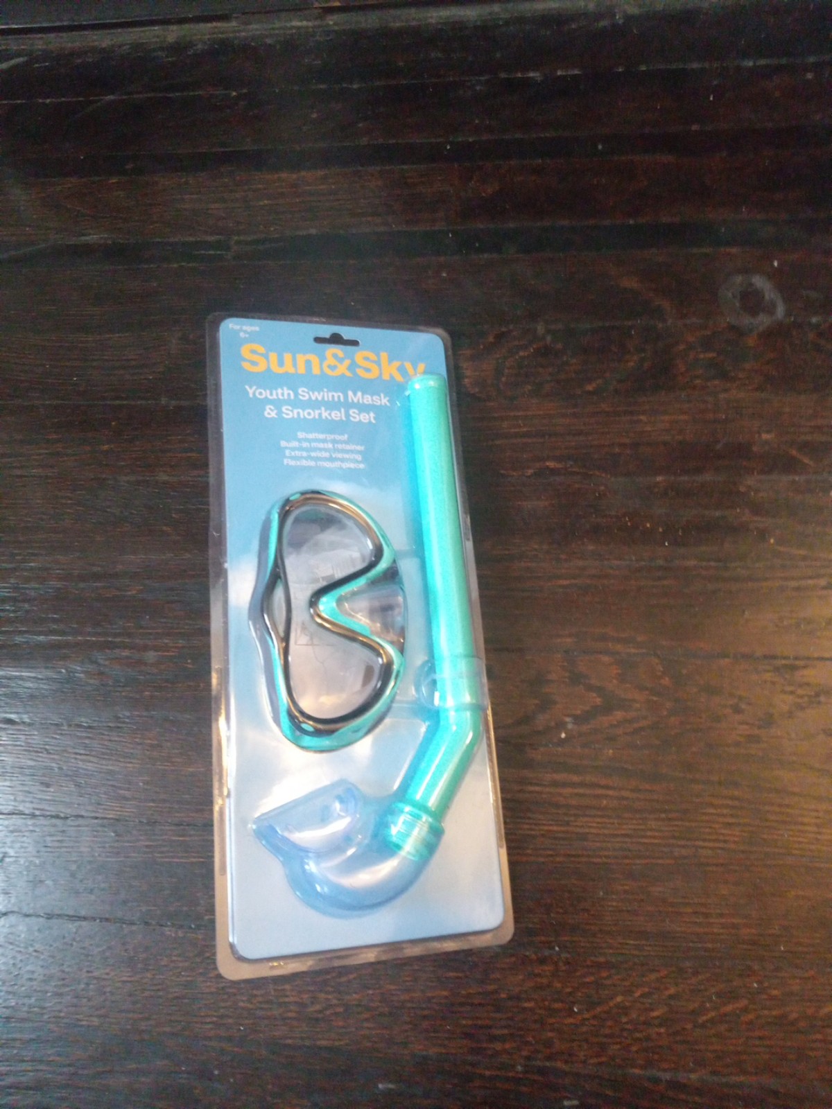 SUN & SKY YOUTH SWIM MASK & SNORKEL Brand New Teal Color