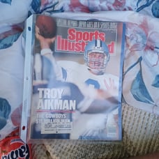 Troy aikman 08/21/1989 magazine un autographed