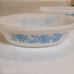 Glasbake rare vintage blue thistle casserole/loaf dish set
