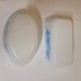 Glasbake rare vintage blue thistle casserole/loaf dish set