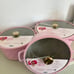 PARIS HILTON Set of 3 Cast Aluminum PINK Dutch Oven 10qt 7qt & 4.6qt NEW