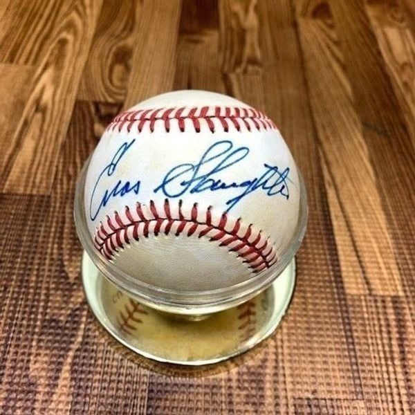 Rawlings Baseball Autographed by Enos Slaughter