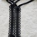 NWOT For Love and Lemons Swirly Embroidered black lace garter belt