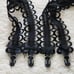 NWOT For Love and Lemons Swirly Embroidered black lace garter belt