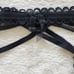 NWOT For Love and Lemons Swirly Embroidered black lace garter belt
