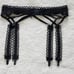 NWOT For Love and Lemons Swirly Embroidered black lace garter belt