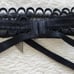 NWOT For Love and Lemons Swirly Embroidered black lace garter belt