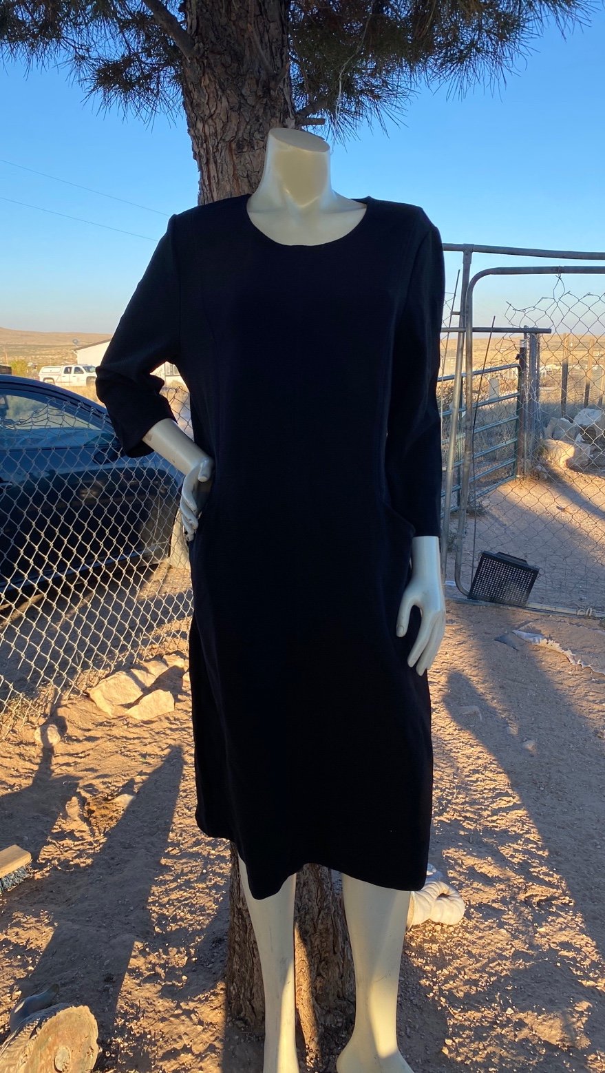 NWT Boden Great British Style Black Midi Cocktail Dress Women's Sz 16