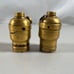 (2) Antique Brass General Electric Light Lamp Socket Empty Shell Housings #8