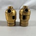 (2) Antique Brass General Electric Light Lamp Socket Empty Shell Housings #8