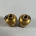 (2) Antique Brass General Electric Light Lamp Socket Empty Shell Housings #8