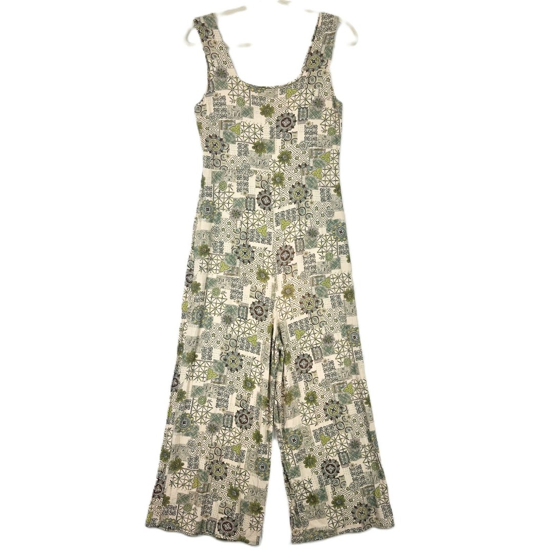 Salaam Gemma Jumper Jumpsuit Size Small Jersey Pockets Patchwork Cropped