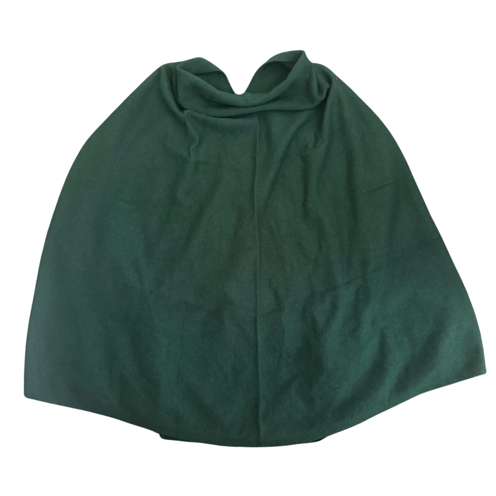 RanRui Wool/Cashmere Open Back Poncho Sweater in Green, Size One Size