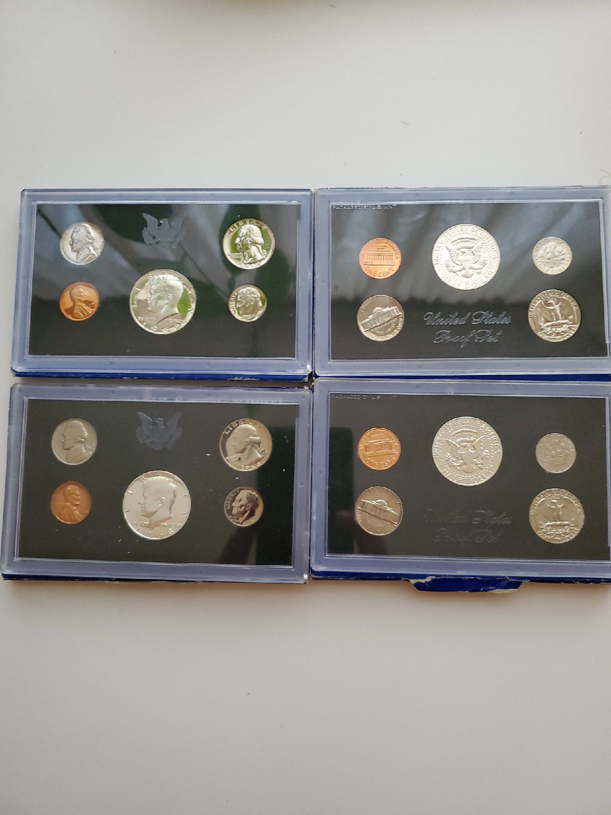 4 proof sets of USA coins