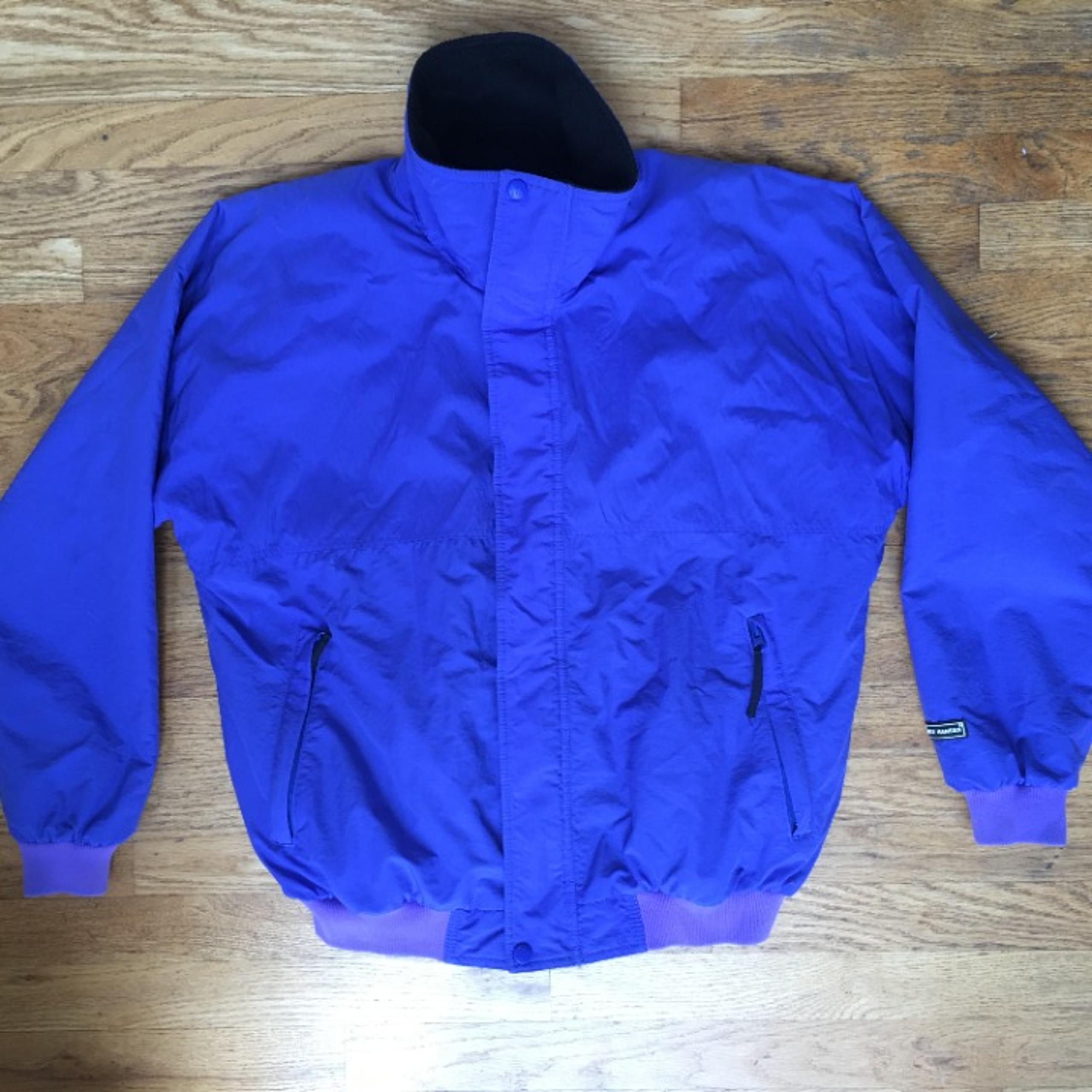 Helly Hansen 90s Blue and Purple Windbreaker Jacket Size Small