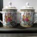 Vintage mid-century Chinese porcelain cup with lids