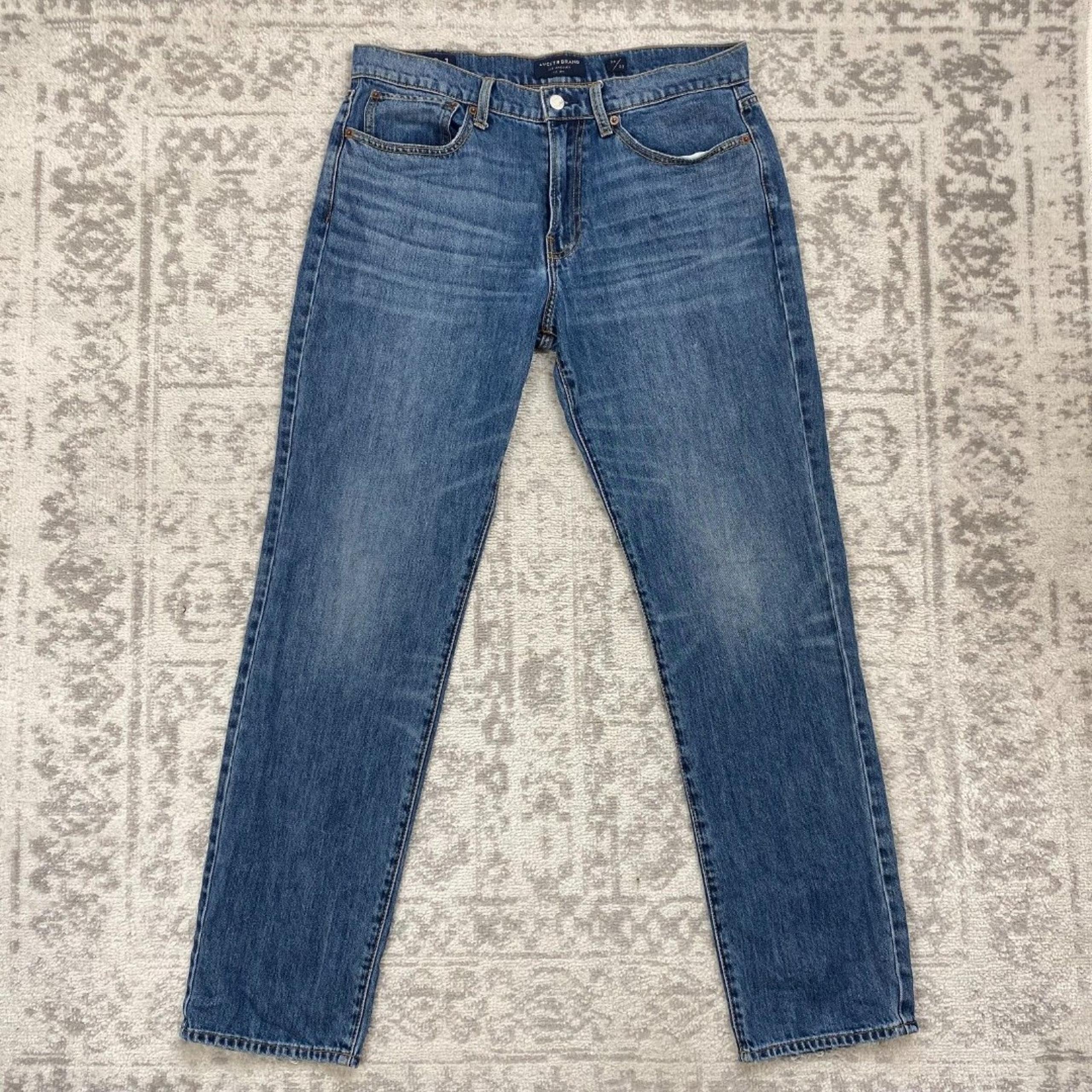 Lucky Brand Jeans Mens 121 Slim Straight Blue Denim Medium Wash Size 33x32