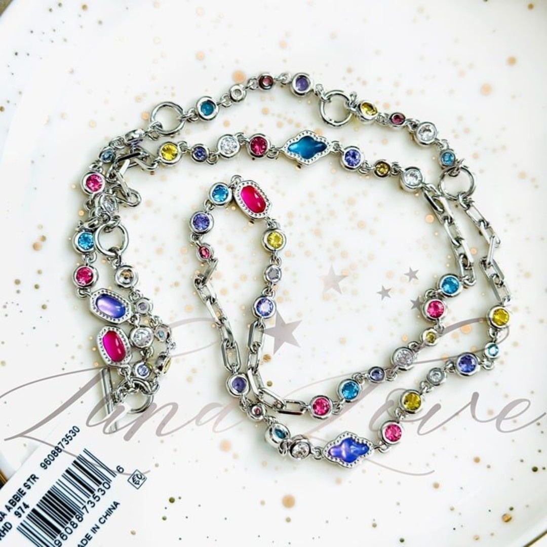 KENDRA SCOTT Mini Elisa and Abbie Silver Strand Necklace NWT