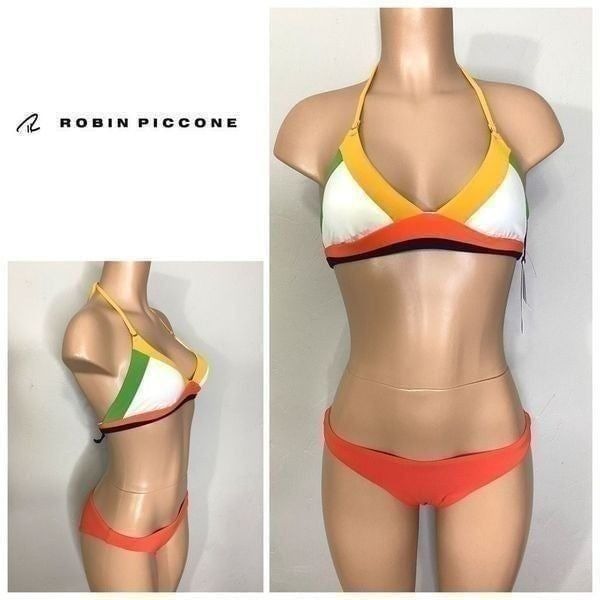 New. Robin Piccone color block bikini. S-top/M-bottom. Retails 178