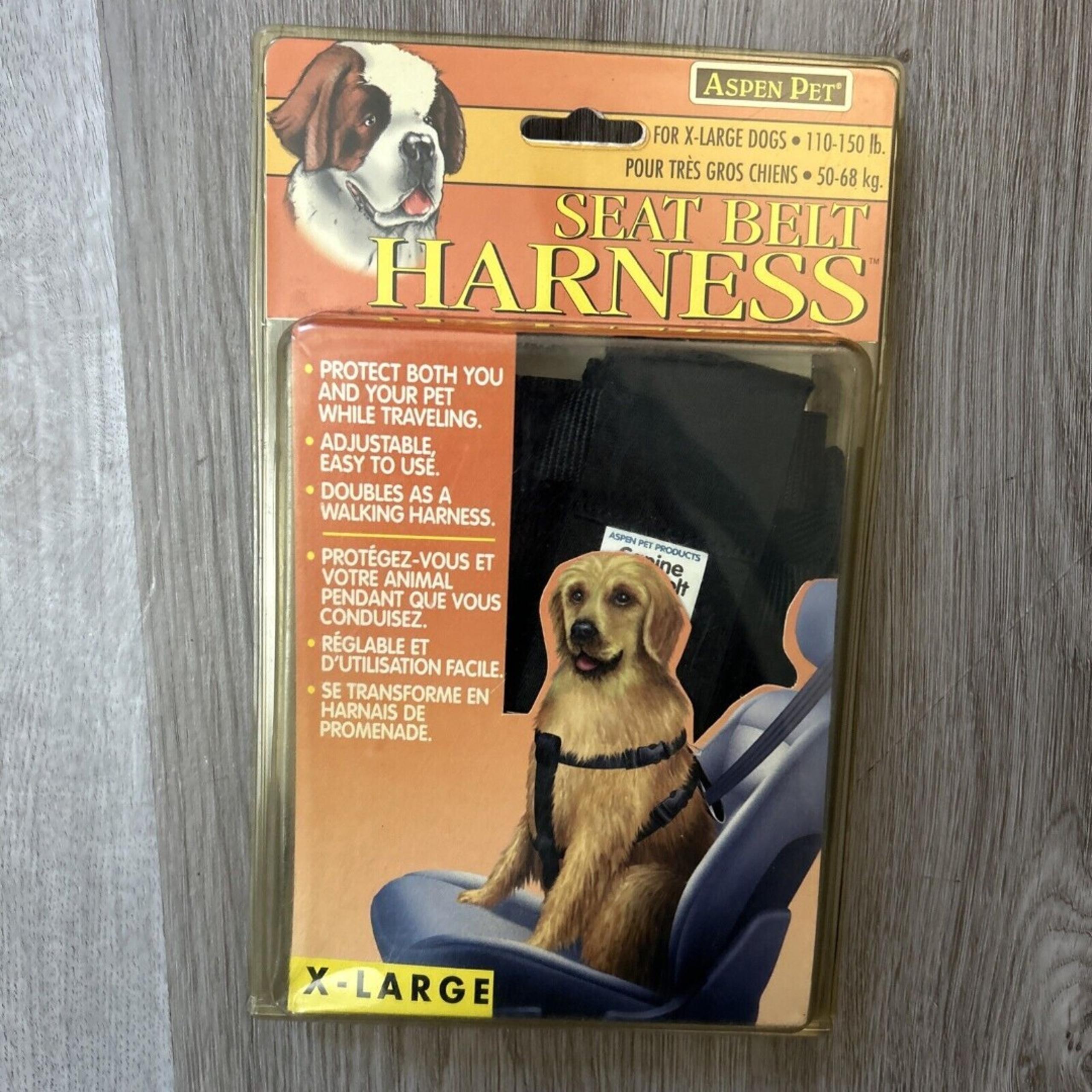 Aspen Pet Canine Dog Seat Belt Harness for X-Large Dog 110-150 lbs NOS Sealed