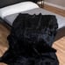 Real Rabbit Fur Blanket Real Fur Carpet Rug Skin PelzThrow Leather 1.8'x3.6'